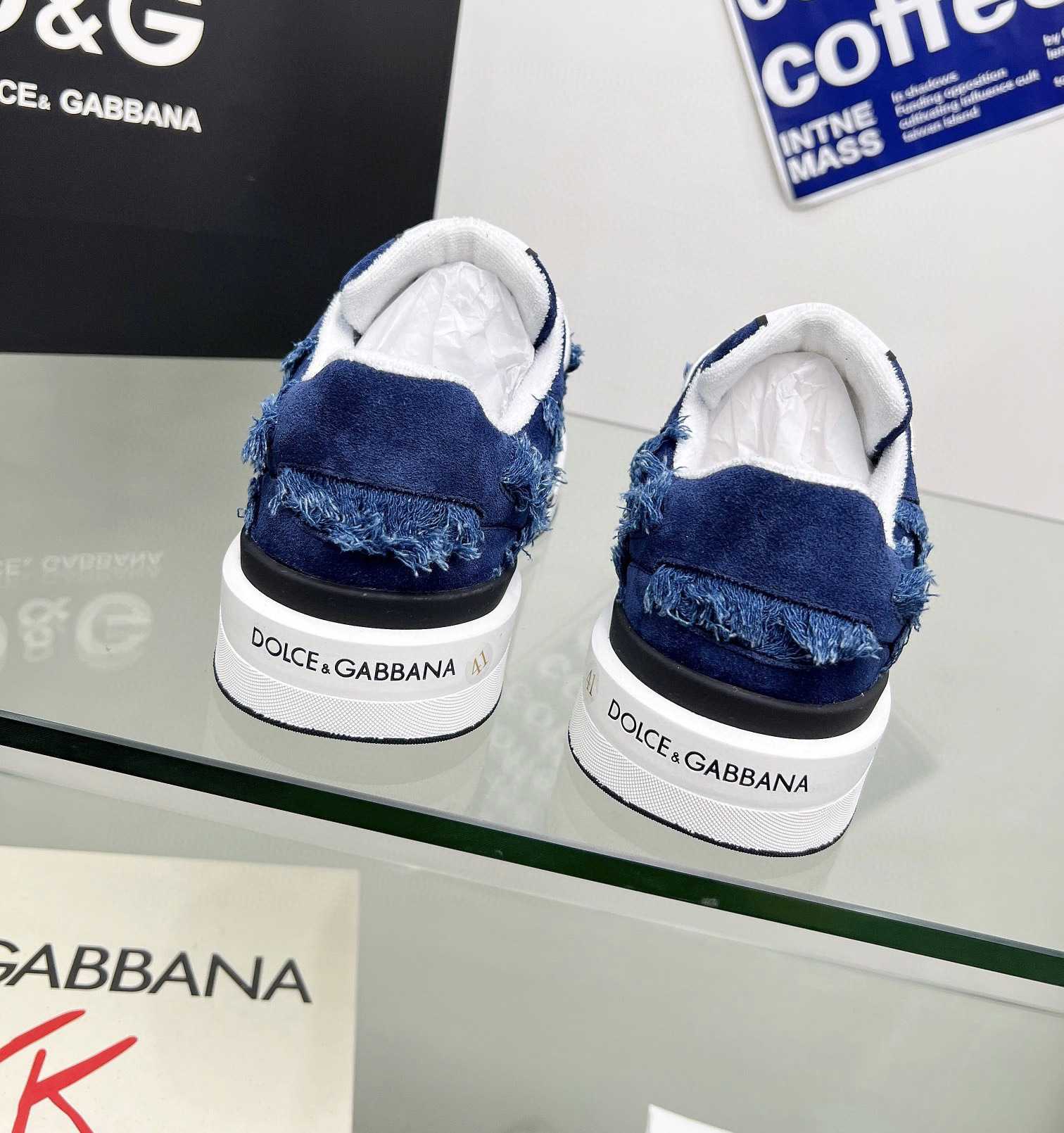 Dolce & Gabbana Denim New Roma Sneakers - DopestKickz