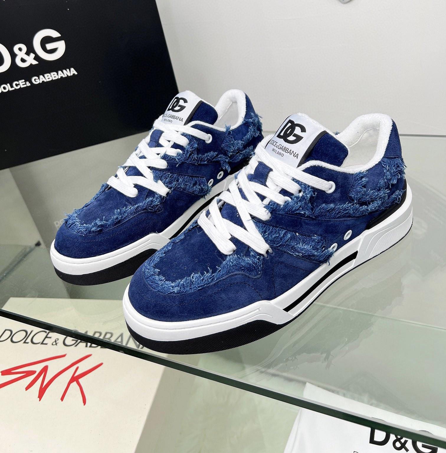 Dolce & Gabbana Denim New Roma Sneakers - DopestKickz