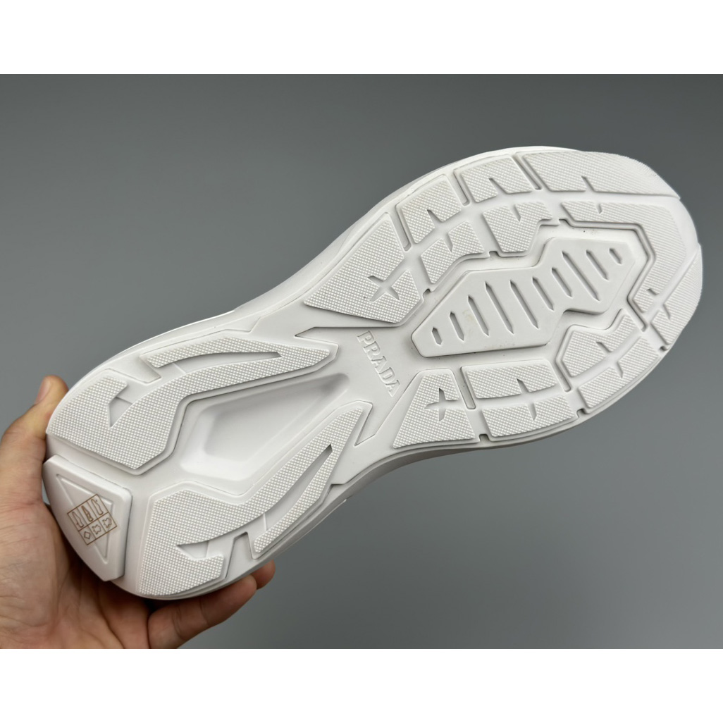 Prada Systeme Brushed Leather Sneakers With Bike Fabric And Suede Elements - DopestKickz