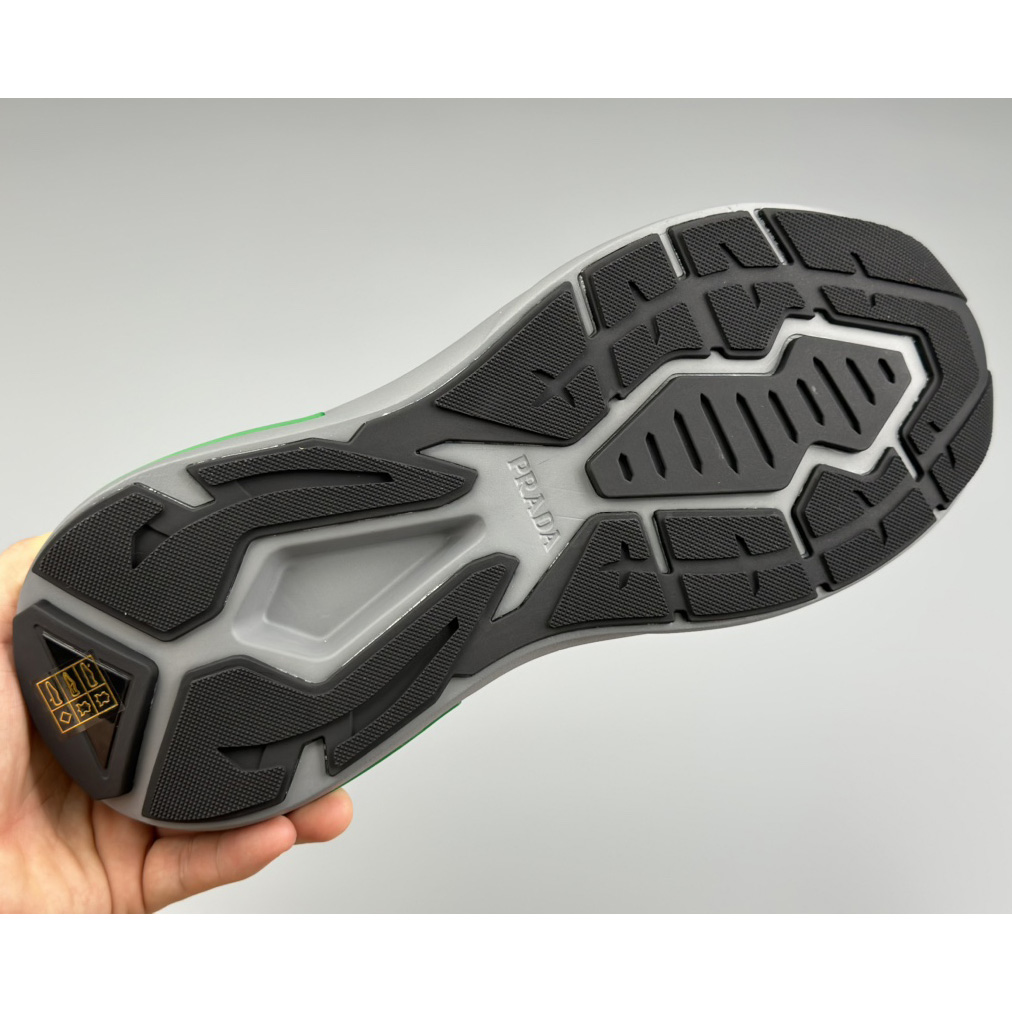 Prada Systeme Brushed Leather Sneakers With Bike Fabric And Suede  - DopestKickz