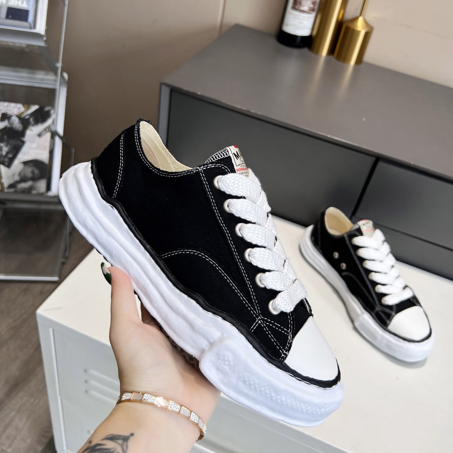 Maison Mihara Yasuhiro Hank OG Sole Canvas Low Sneaker - DopestKickz