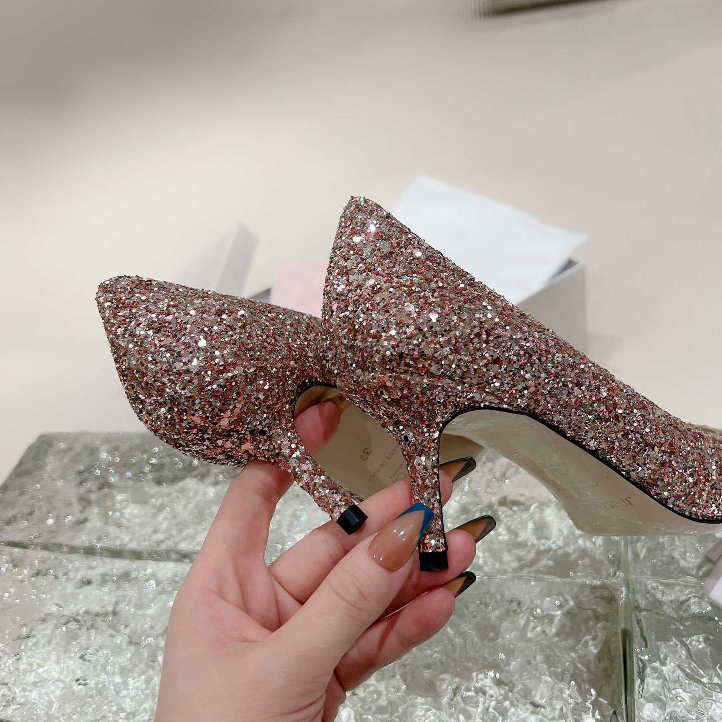 Jimmy Choo Love 65mm Glitter-detail Pumps - DopestKickz