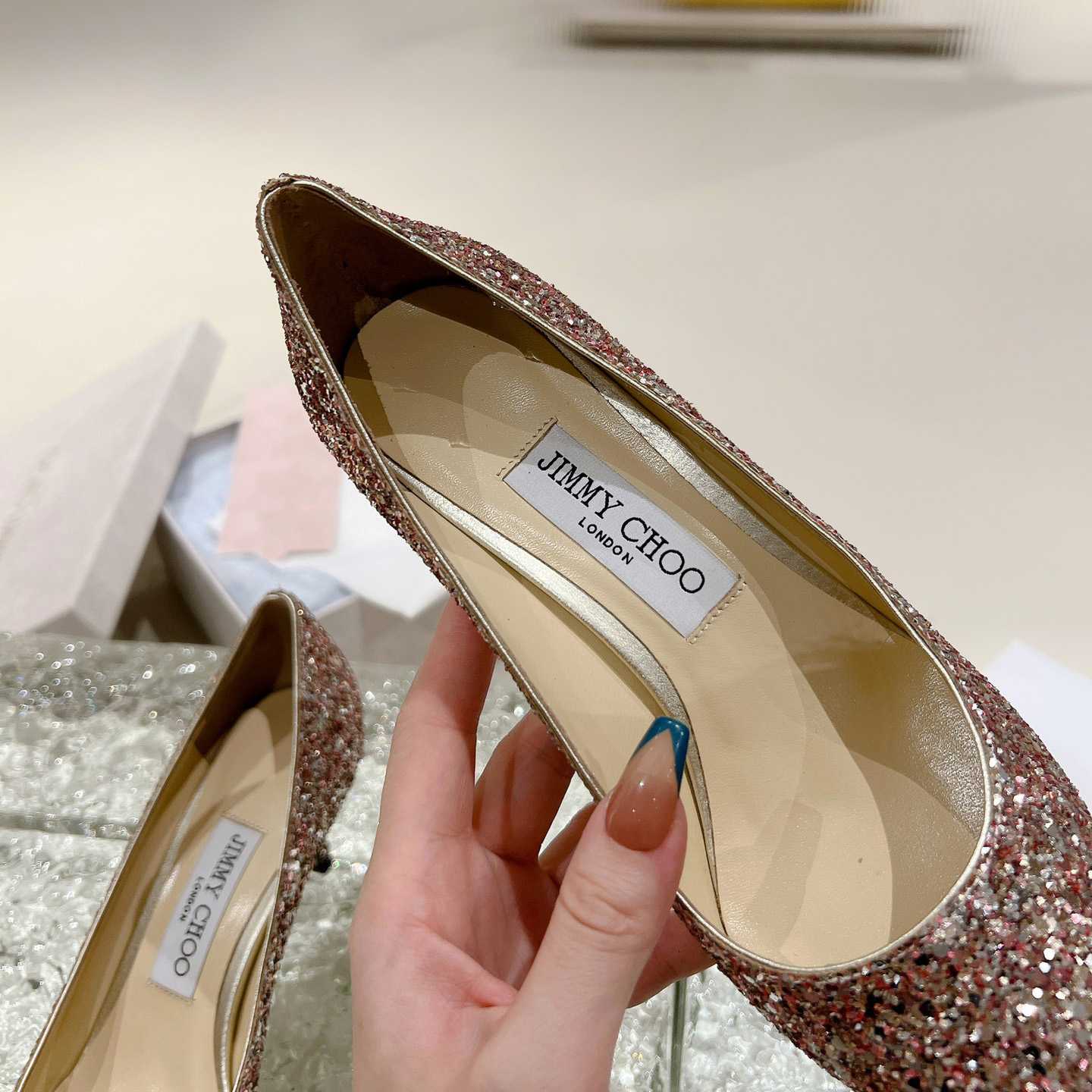 Jimmy Choo Love 65mm Glitter-detail Pumps - DopestKickz