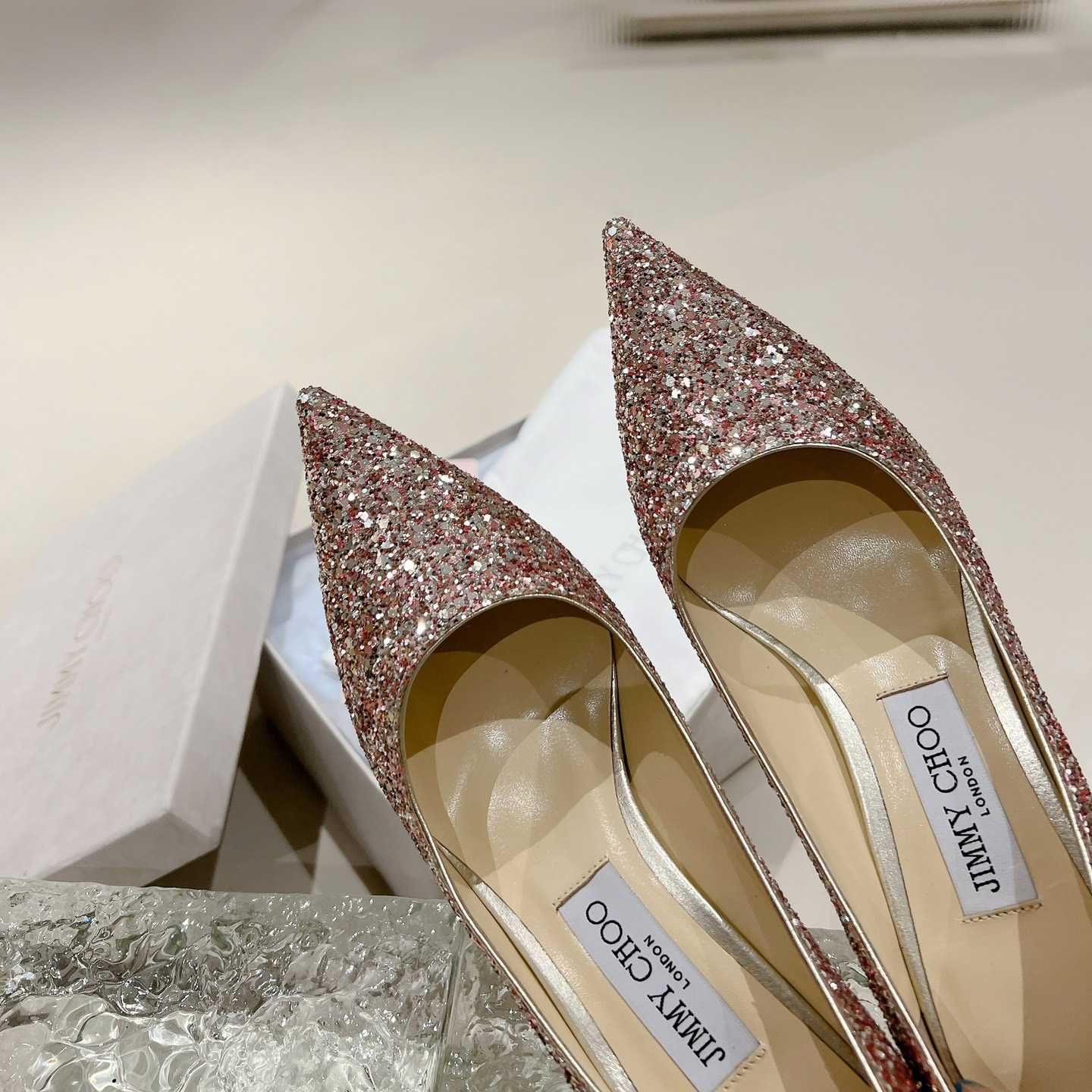 Jimmy Choo Love 65mm Glitter-detail Pumps - DopestKickz
