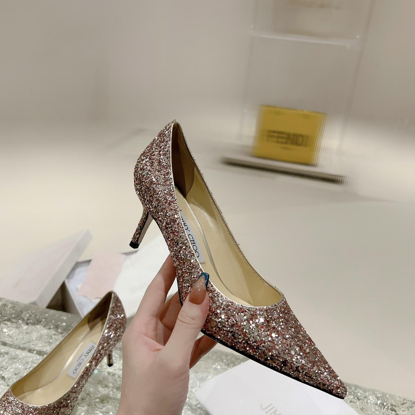 Jimmy Choo Love 65mm Glitter-detail Pumps - DopestKickz