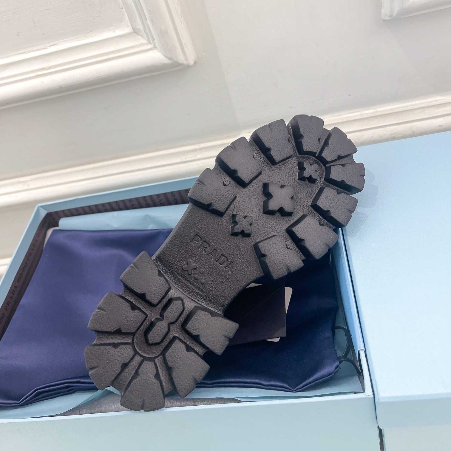 Prada Monolith Brushed Leather Lace-up Shoes - DopestKickz