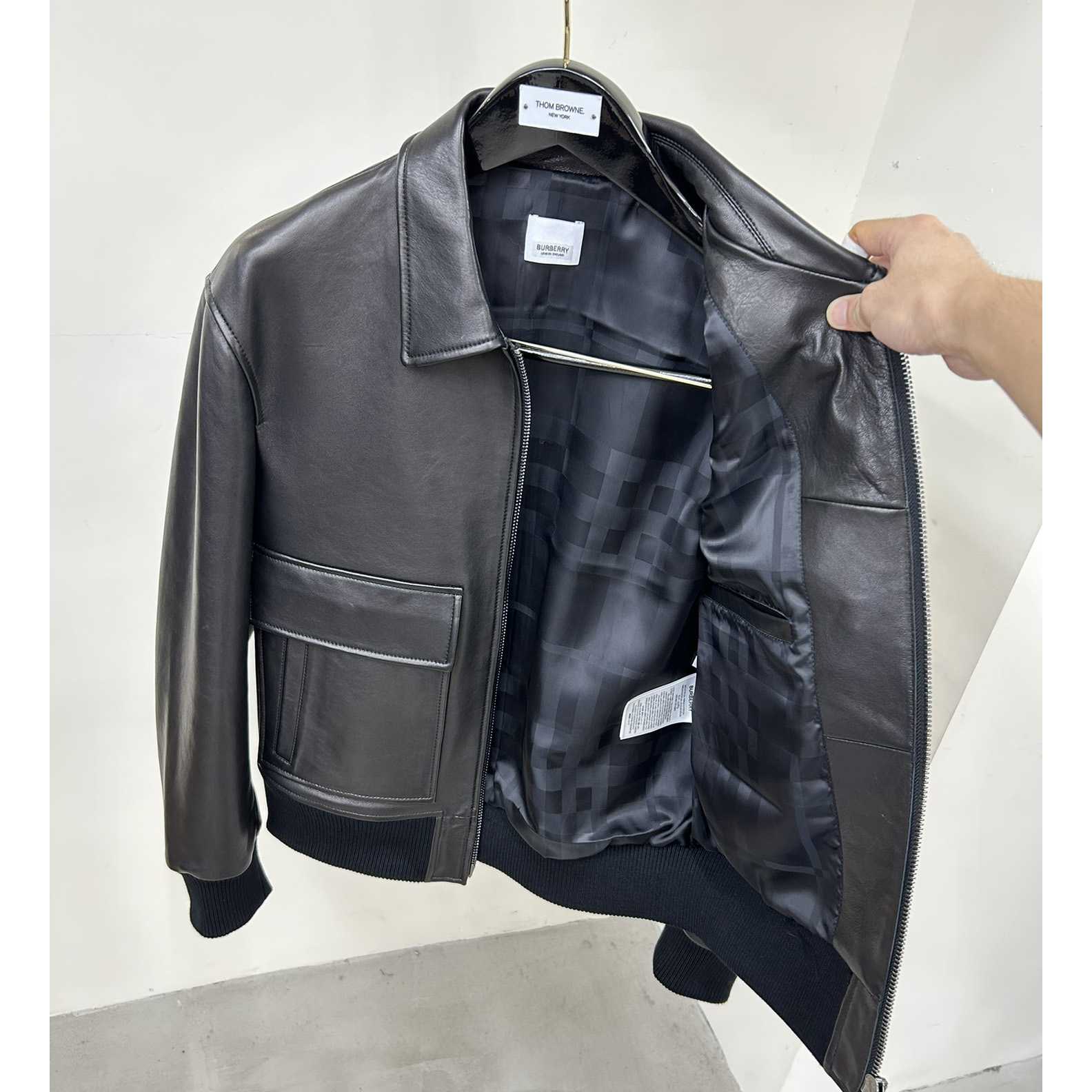 Burberry Leather Jacket   - DopestKickz
