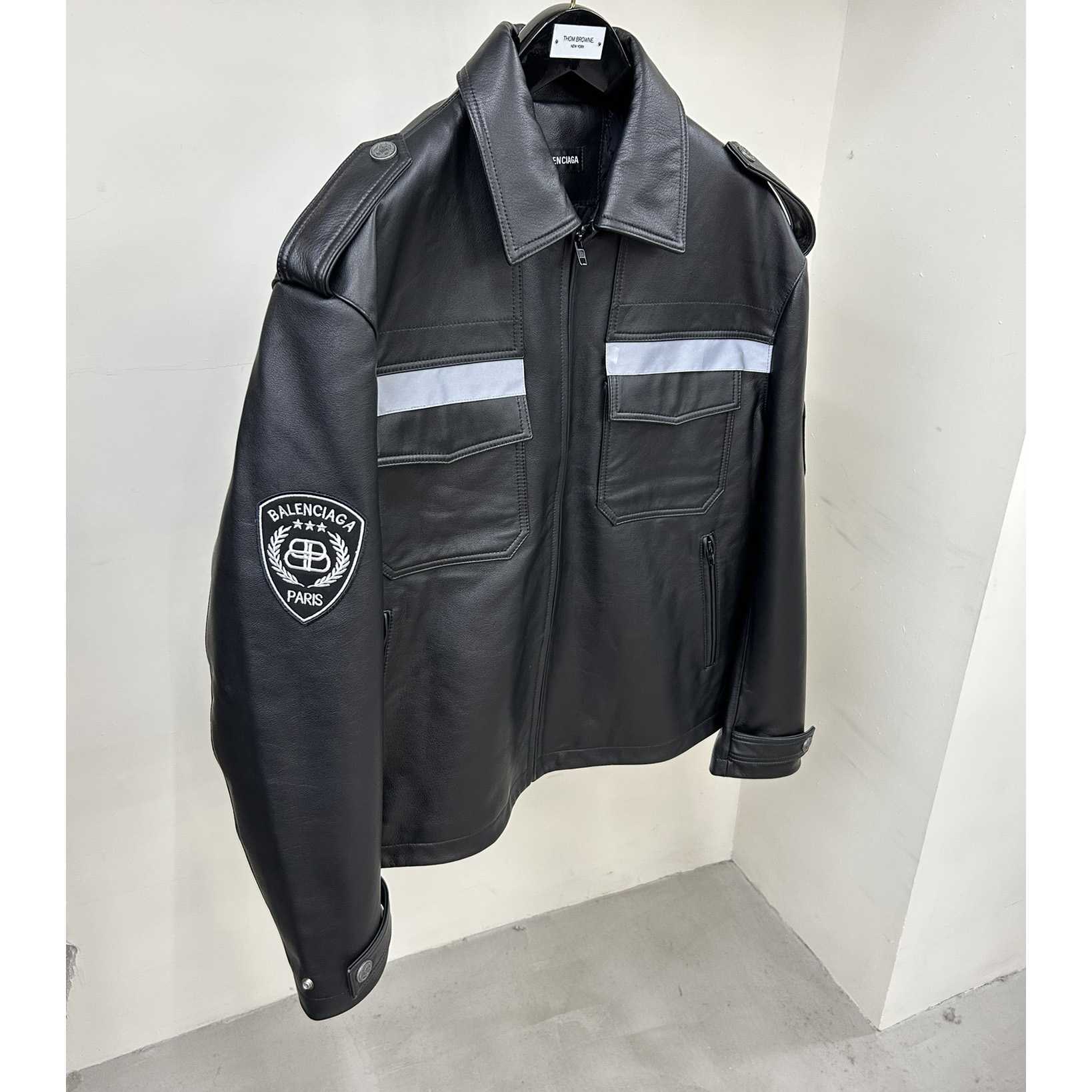 Balenciaga Paris Uniform Jacket In Black - DopestKickz