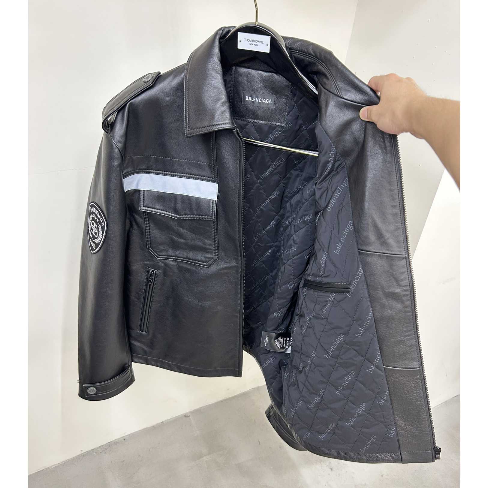 Balenciaga Paris Uniform Jacket In Black - DopestKickz