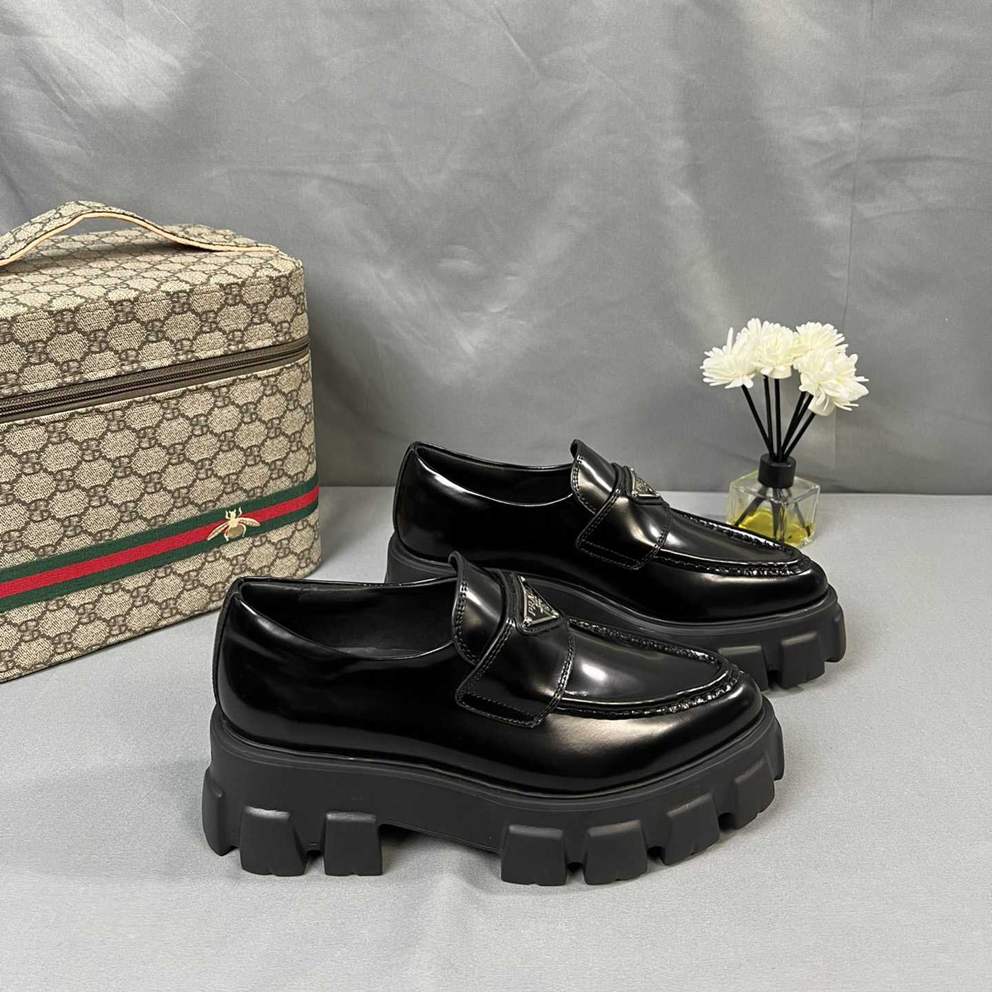 Prada Monolith 55mm Pointy Loafer - DopestKickz