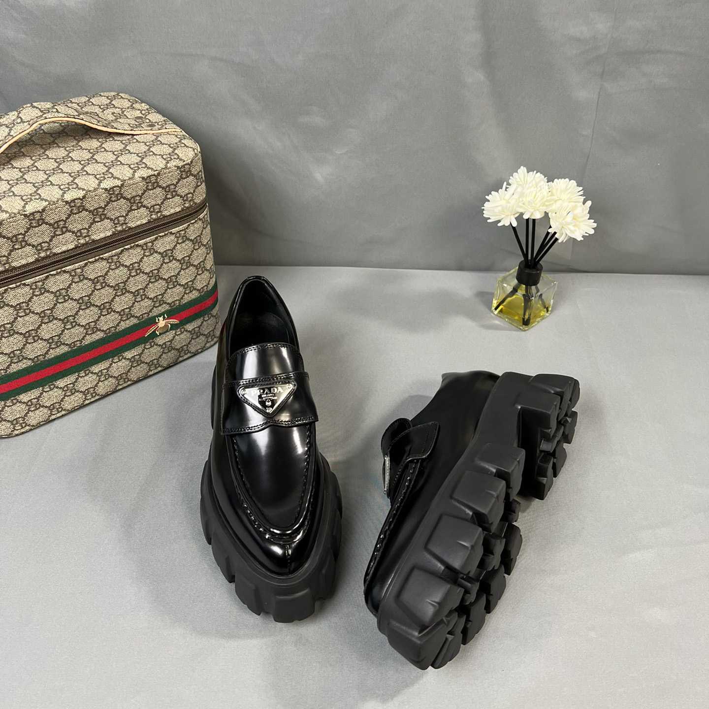 Prada Monolith 55mm Pointy Loafer - DopestKickz