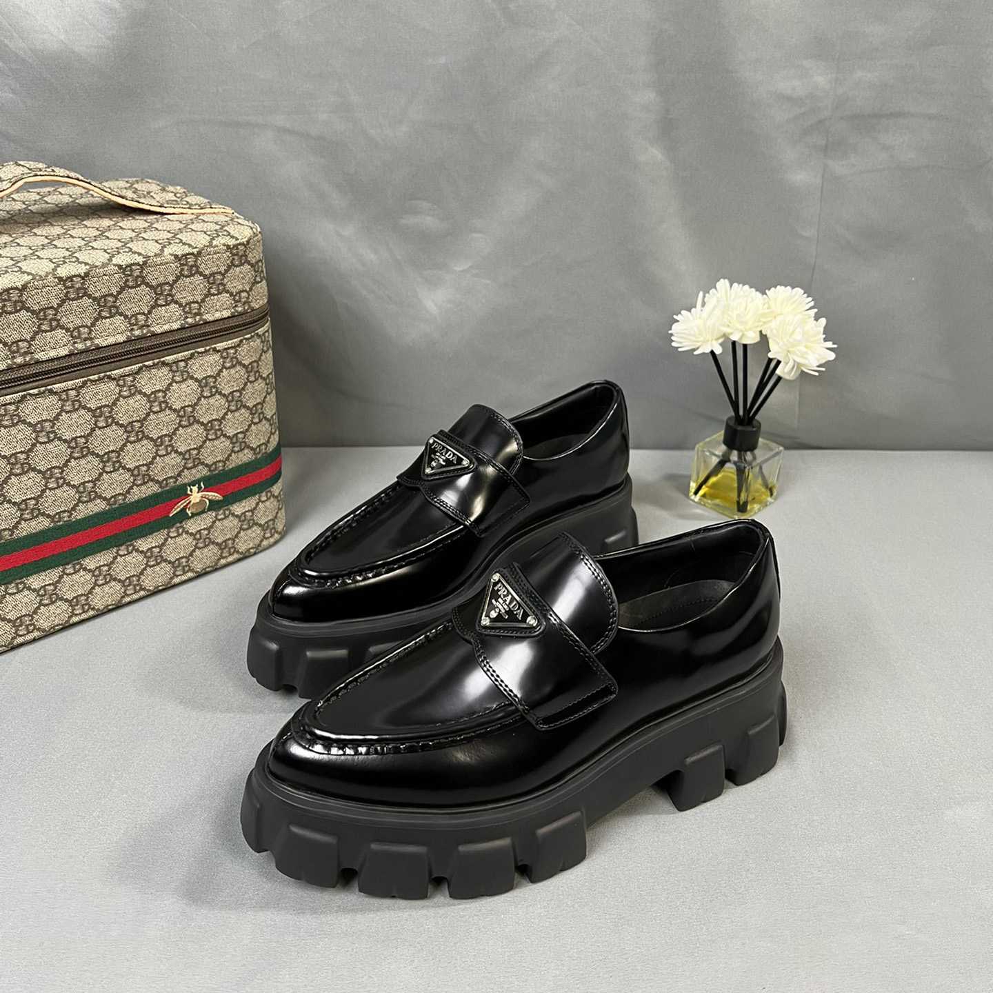 Prada Monolith 55mm Pointy Loafer - DopestKickz
