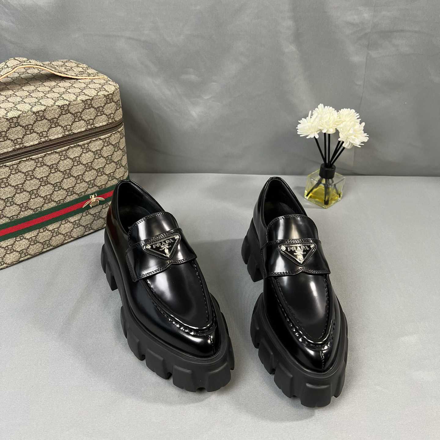 Prada Monolith 55mm Pointy Loafer - DopestKickz