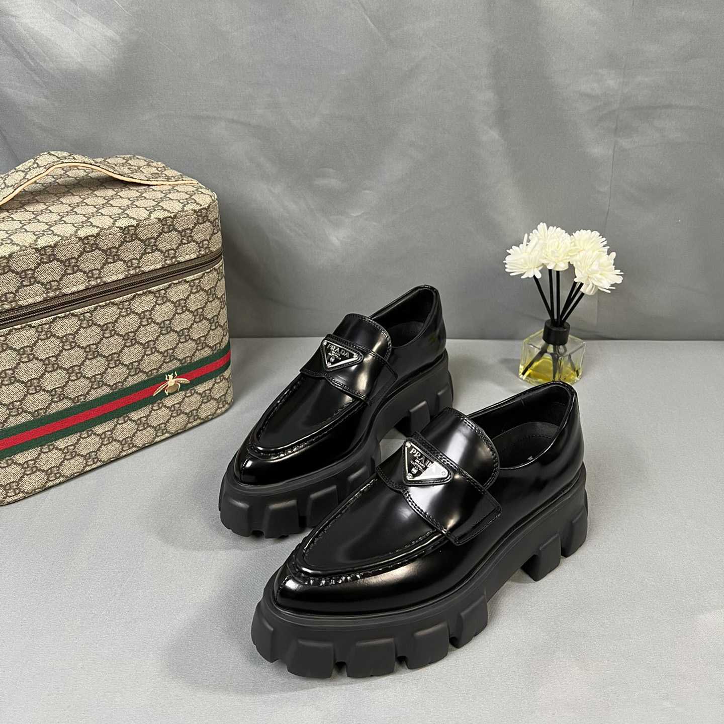 Prada Monolith 55mm Pointy Loafer - DopestKickz