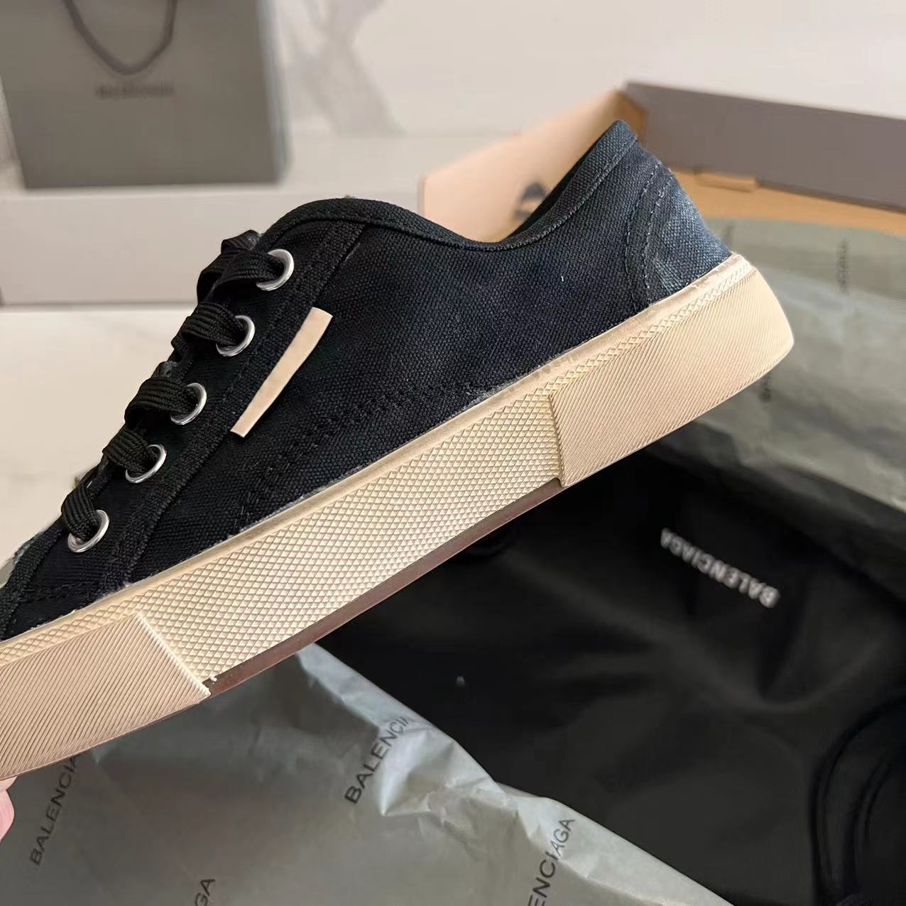 Balenciaga Paris Low Top Sneaker In Black  - DopestKickz