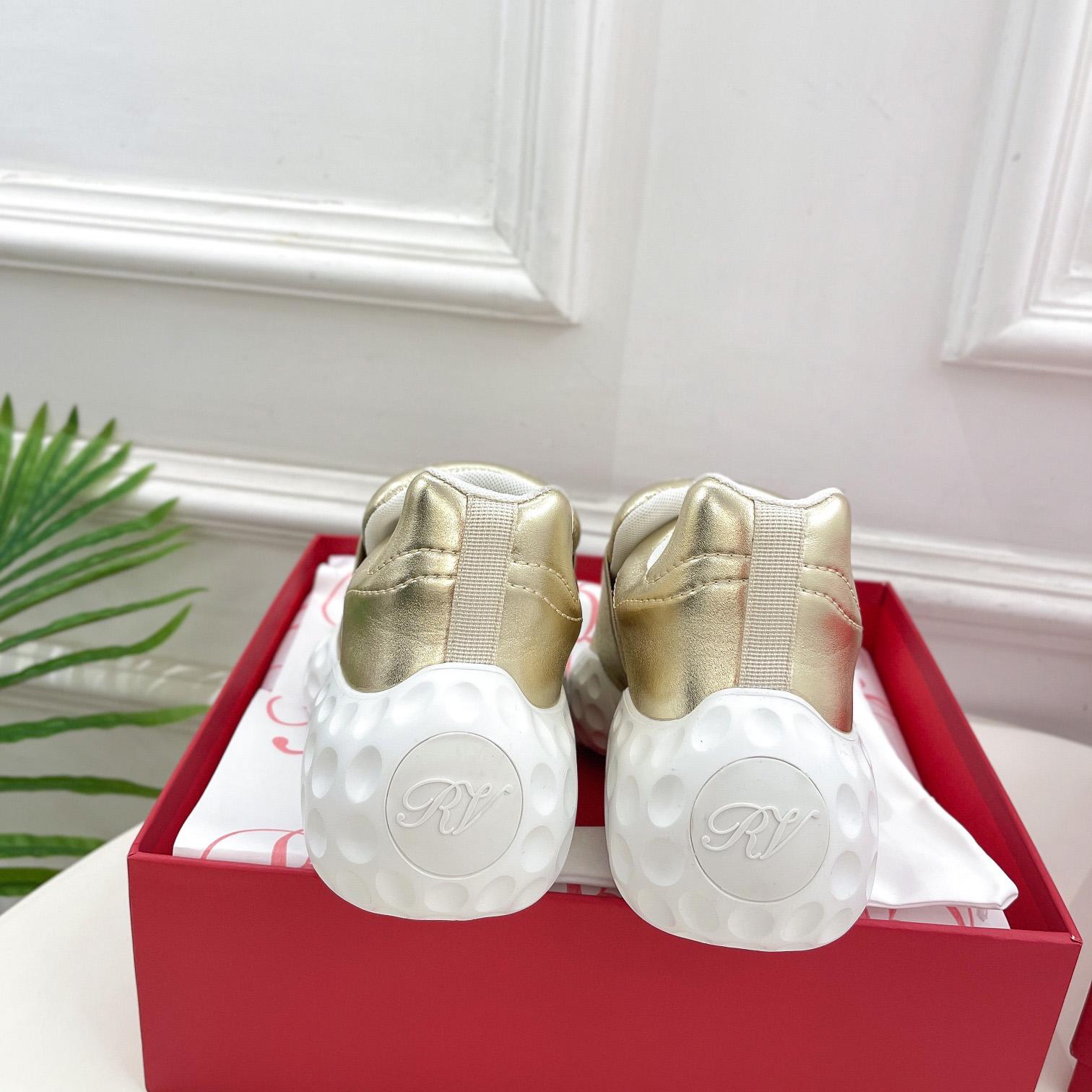 Roger Vivier Viv' Run Light Strass Buckle Sneakers In Fabrics - DopestKickz