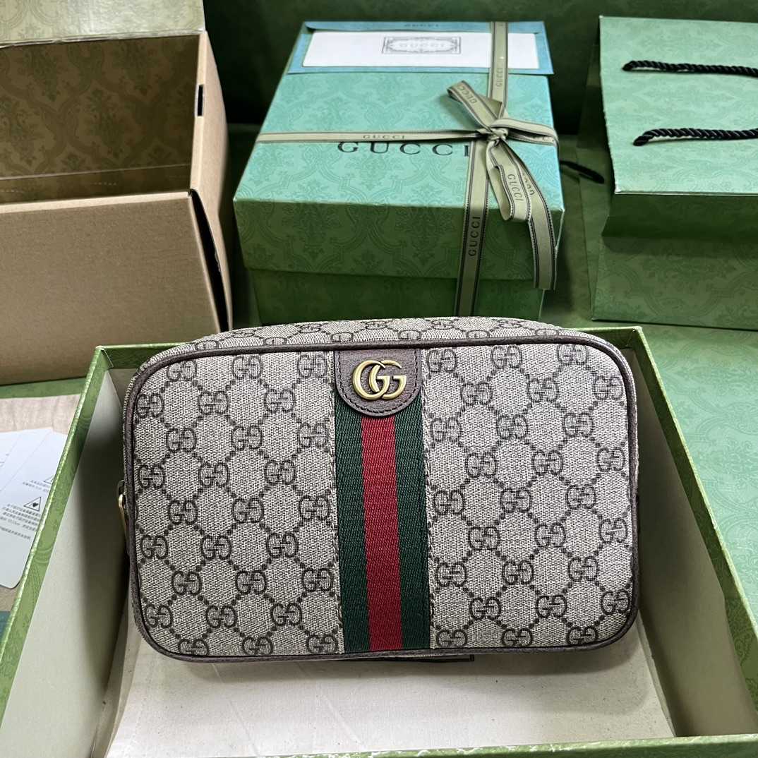 Gucci  Savoy Toiletry Case With Web (14.5x 23.5x 6.5cm) - DopestKickz