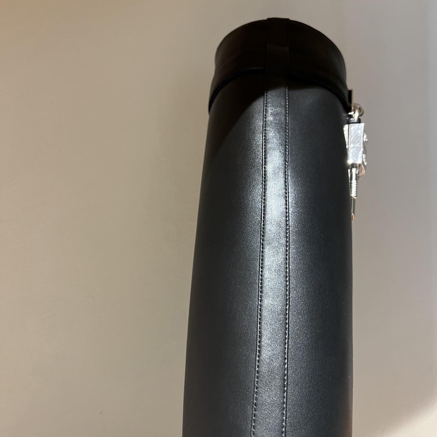 Givenchy Shark Lock Leather Knee-high Boots - DopestKickz