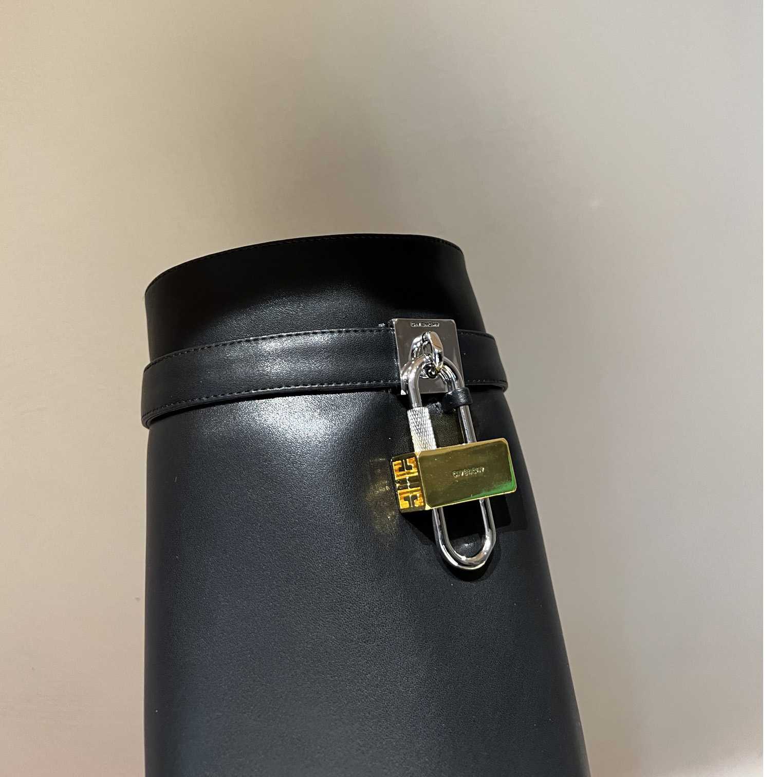 Givenchy Shark Lock Leather Knee-high Boots - DopestKickz