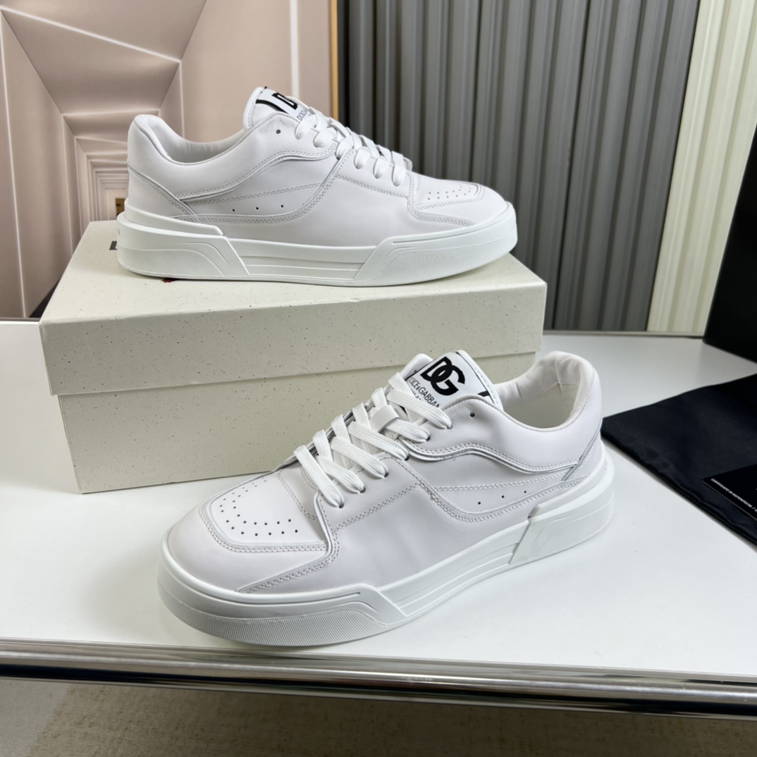 Dolce & Gabbana Calfskin nappa New Roma Sneakers - DopestKickz