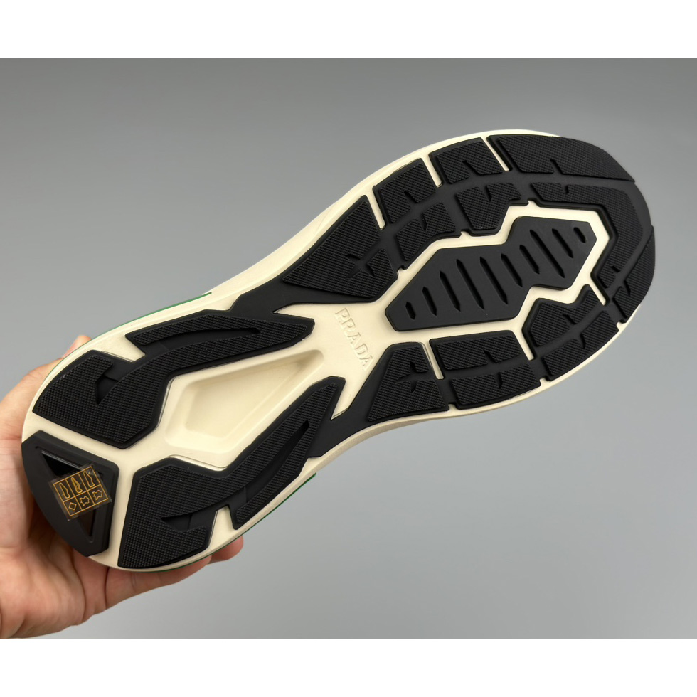 Prada Systeme Brushed Leather Sneakers With Bike Fabric And Suede  - DopestKickz