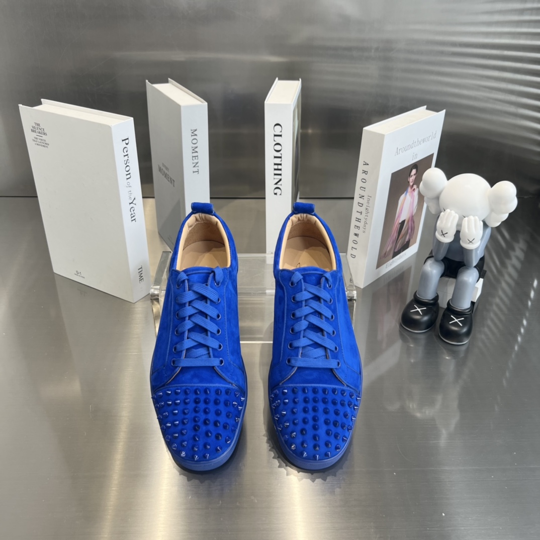 Christian Louboutin Louis Orlato Spiked Low-Top Sneakers - DopestKickz