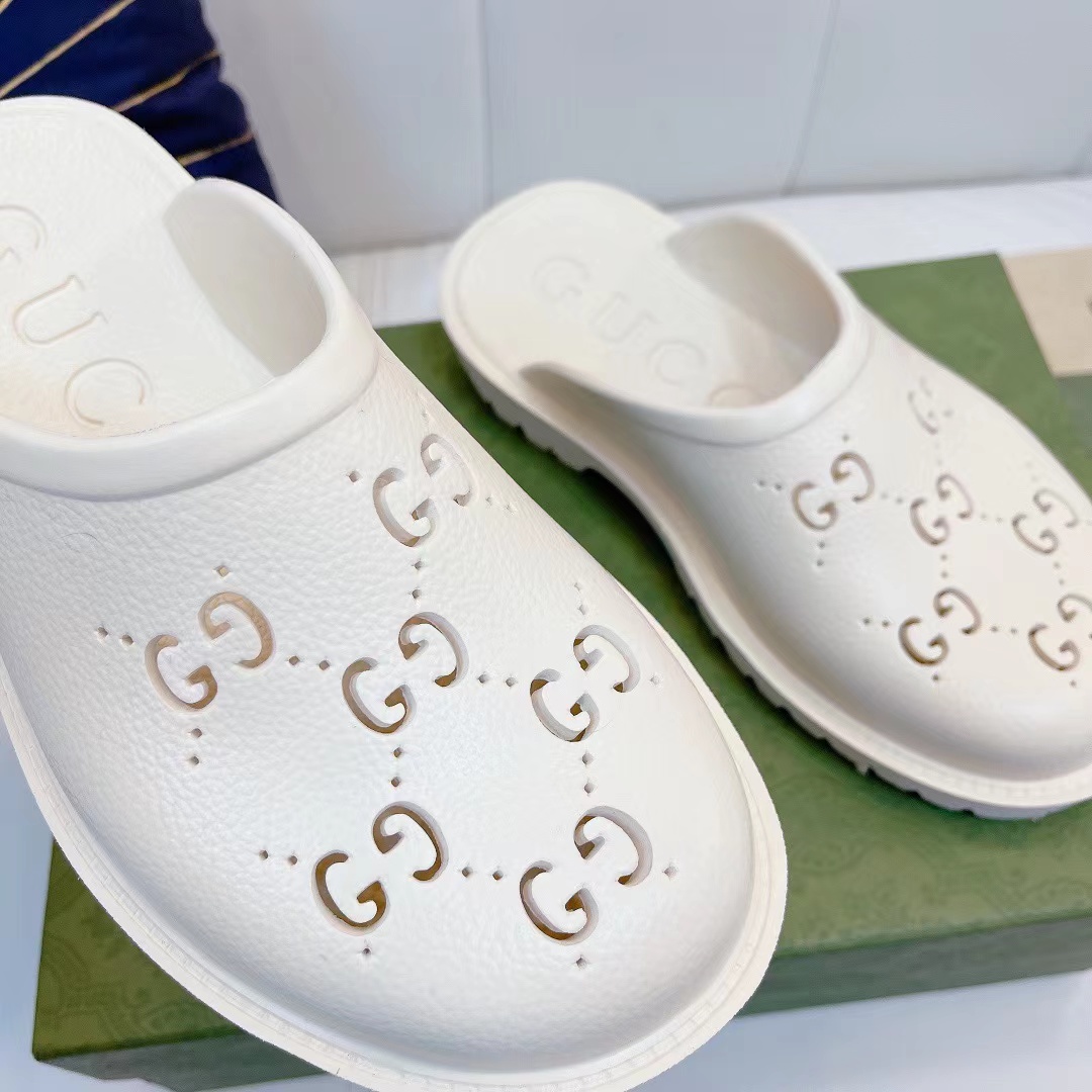 Gucci Platform Perforated G Sandal - DopestKickz