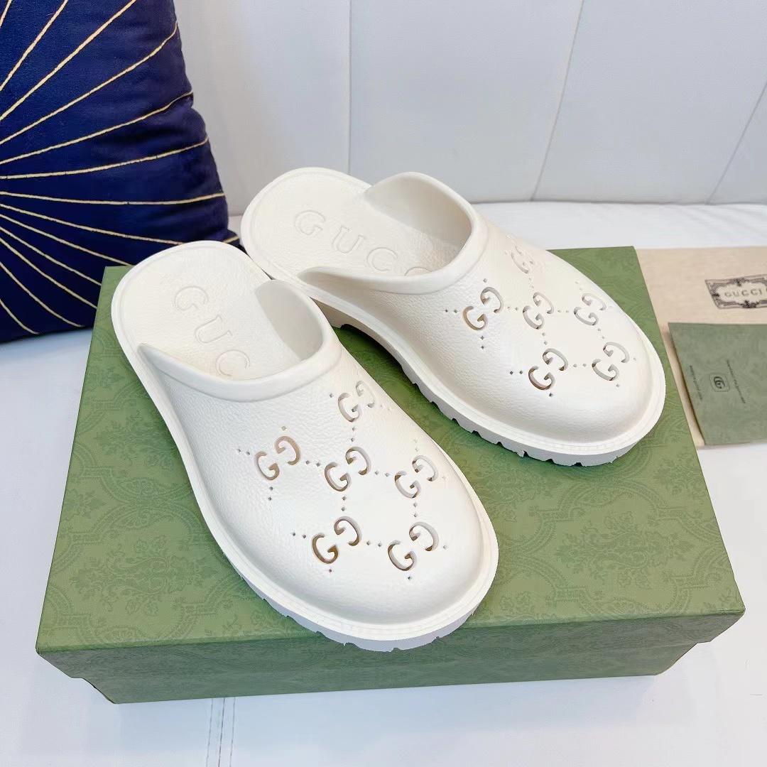 Gucci Platform Perforated G Sandal - DopestKickz