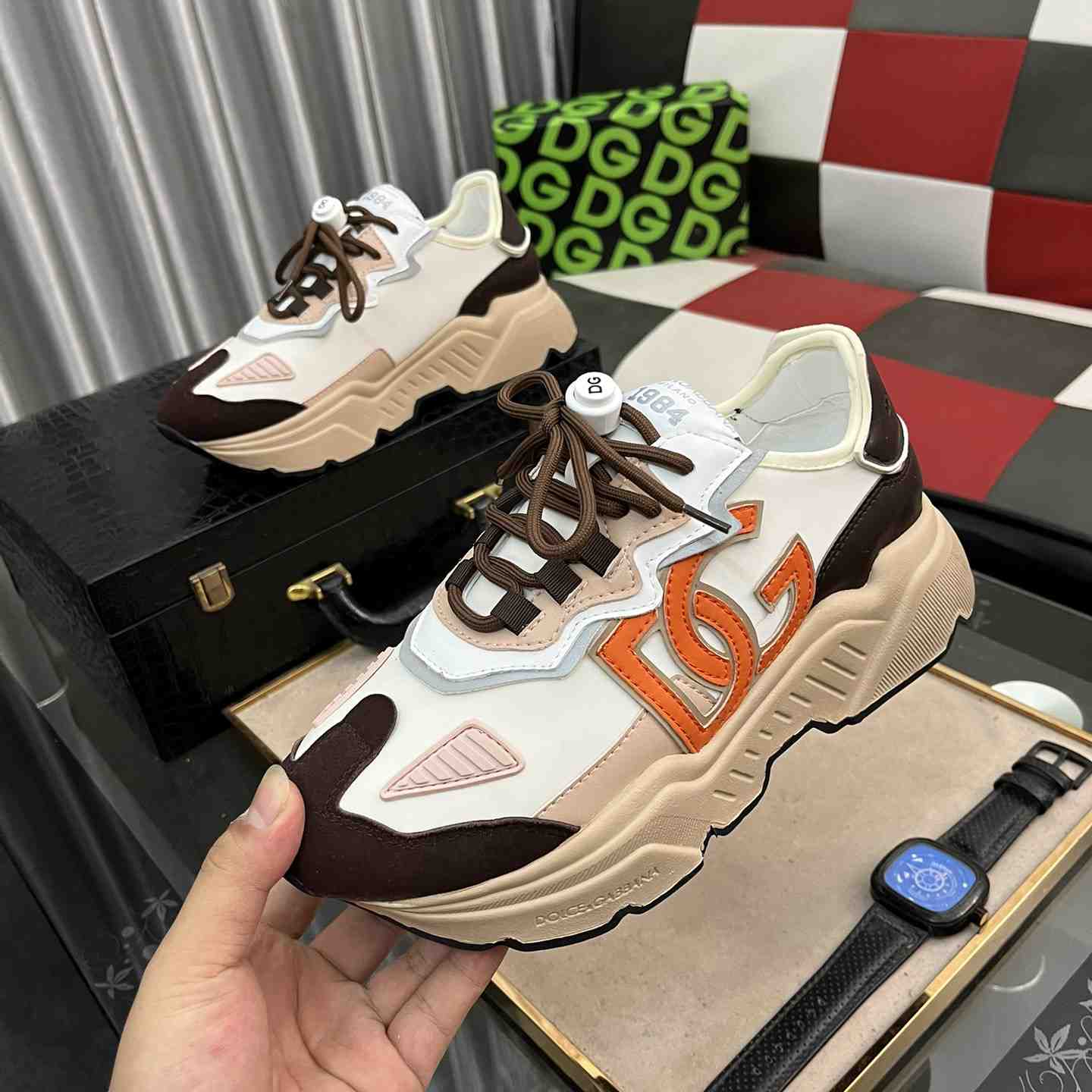 Dolce & Gabbana Mixed-materials Daymaster Sneakers - DopestKickz