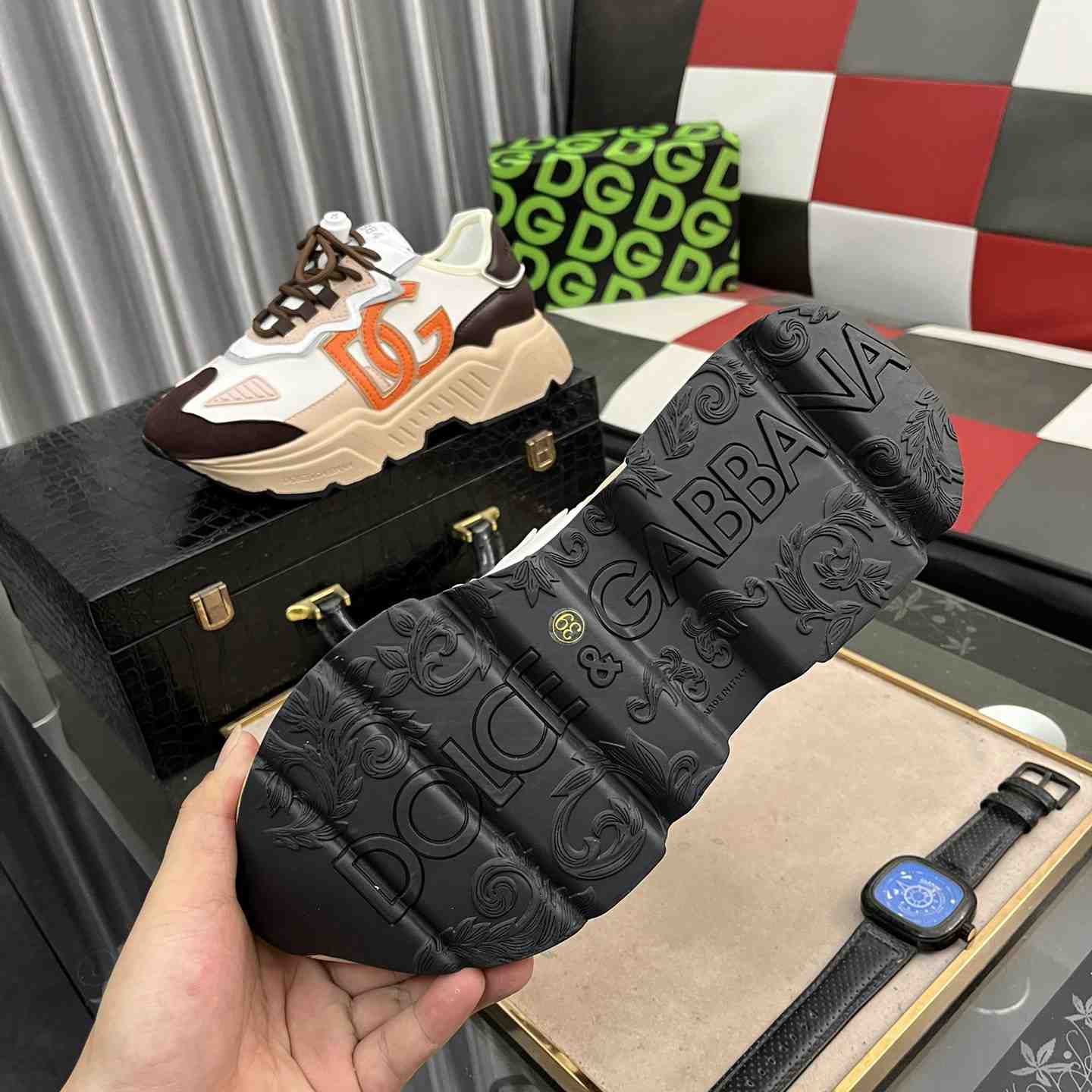 Dolce & Gabbana Mixed-materials Daymaster Sneakers - DopestKickz