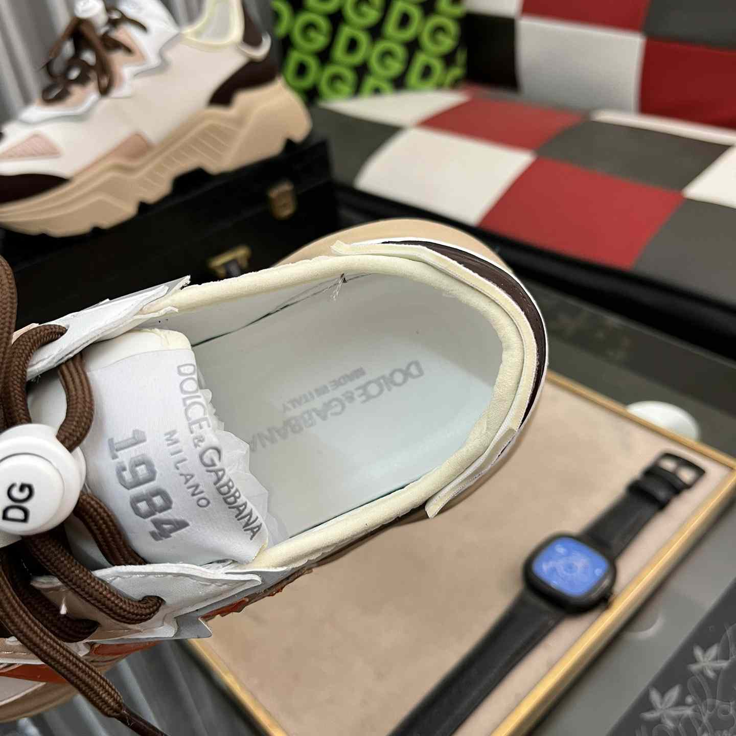 Dolce & Gabbana Mixed-materials Daymaster Sneakers - DopestKickz