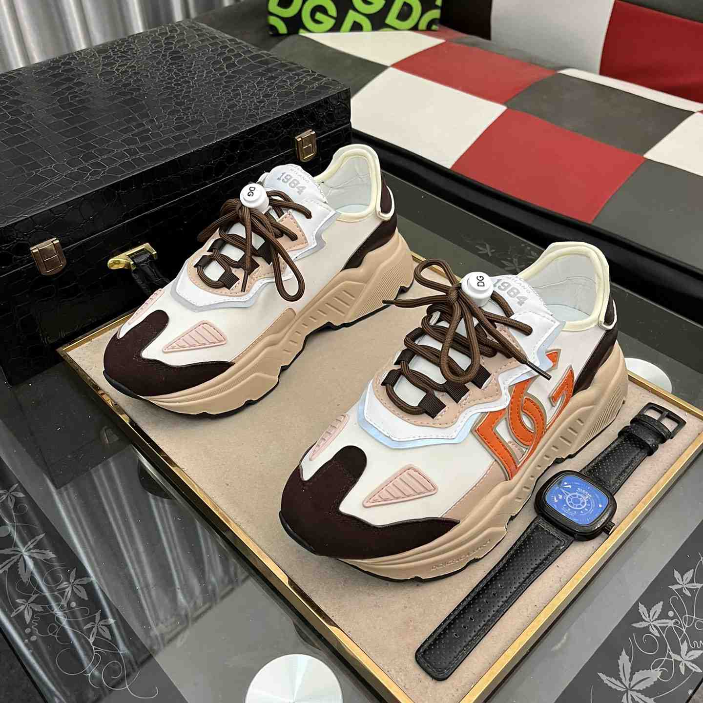 Dolce & Gabbana Mixed-materials Daymaster Sneakers - DopestKickz