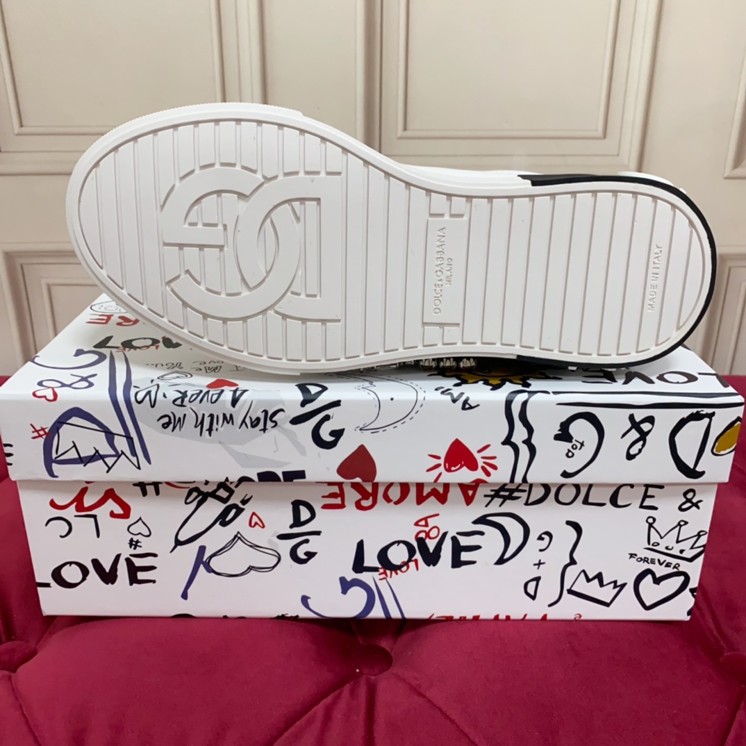 Dolce & Gabbana Calfskin Portofino Sneakers - DopestKickz