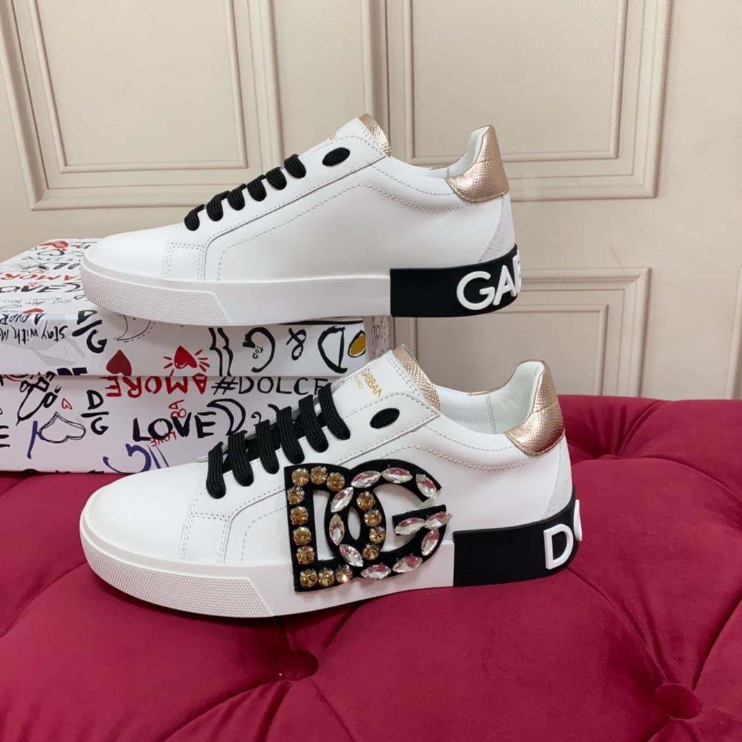 Dolce & Gabbana Calfskin Portofino Sneakers - DopestKickz