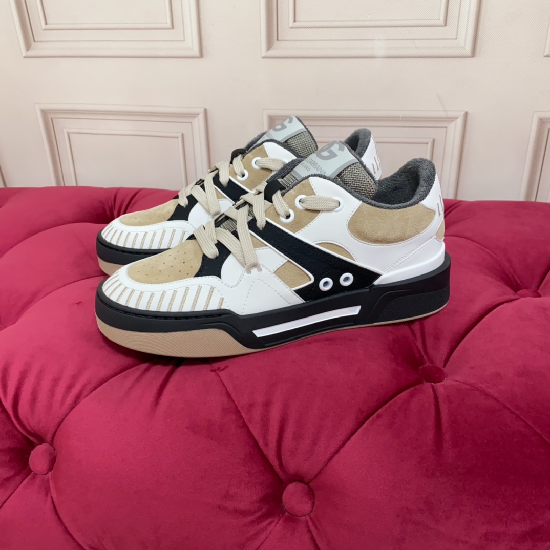 Dolce & Gabbana Mixed-material New Roma Sneakers - DopestKickz