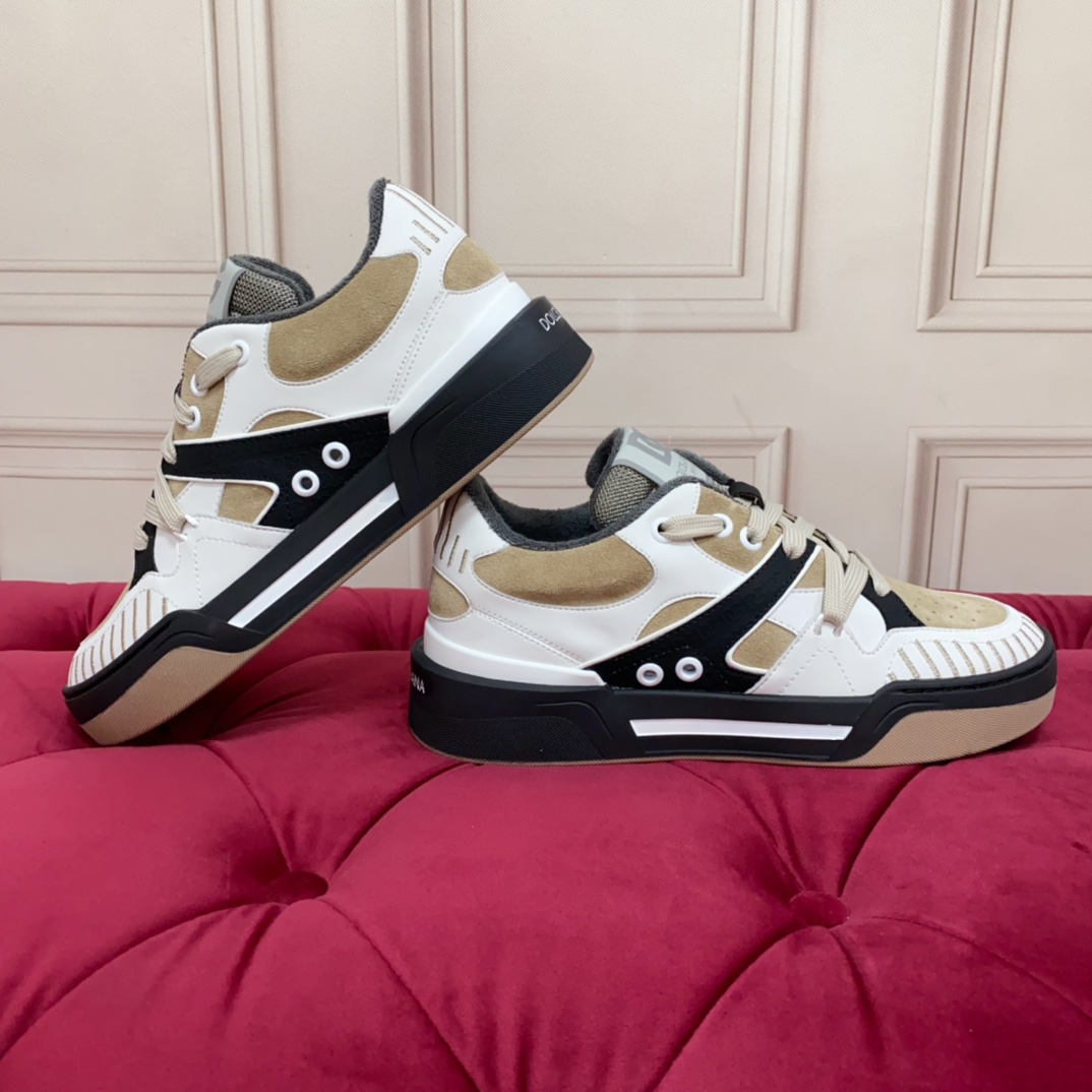 Dolce & Gabbana Mixed-material New Roma Sneakers - DopestKickz
