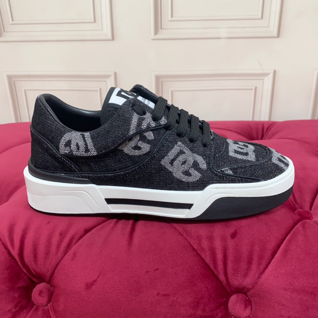 Dolce & Gabbana New Roma Sneakers With Denim Logo - DopestKickz
