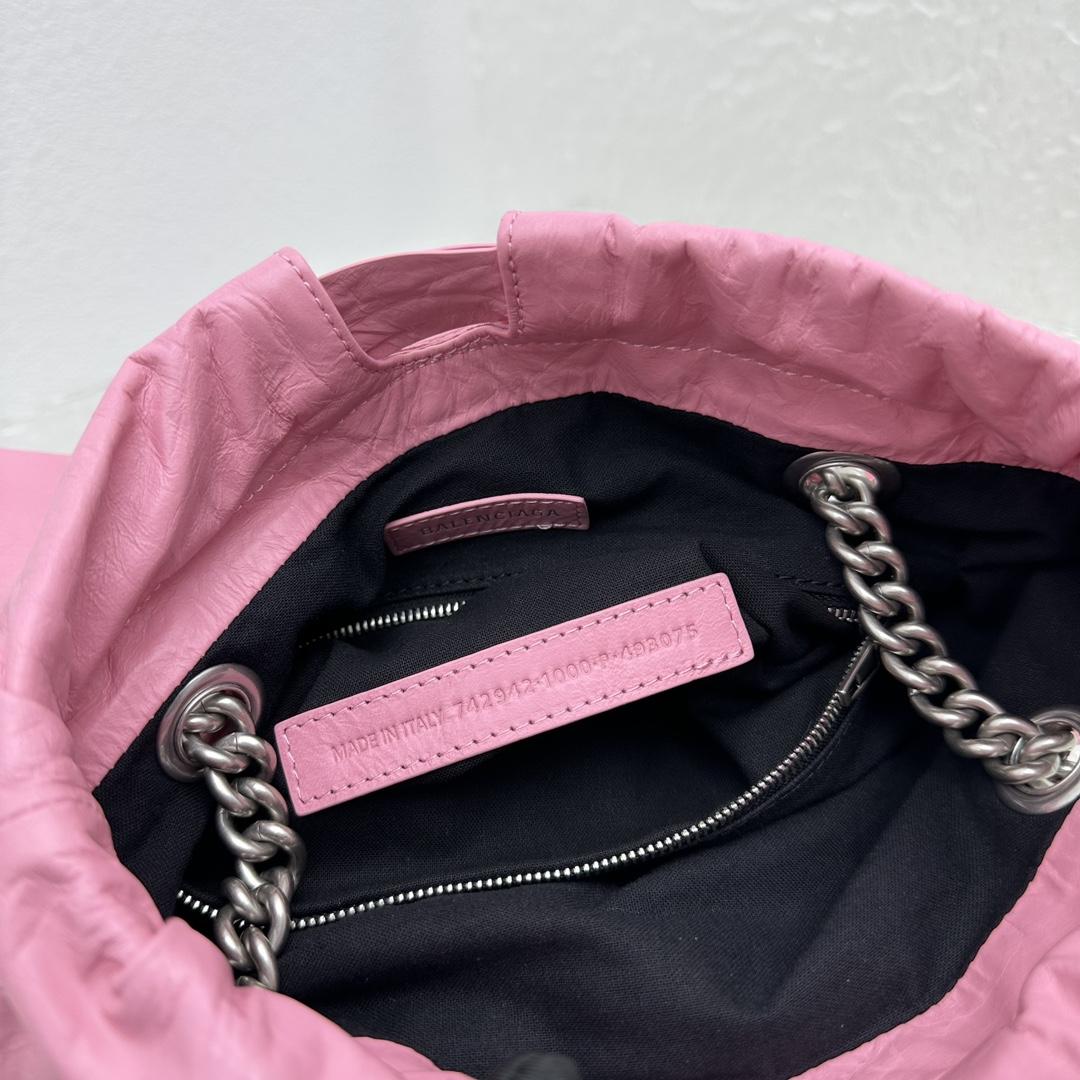 Balenciaga Crush Small Tote Bag In Pink(27X10X32CM) - DopestKickz