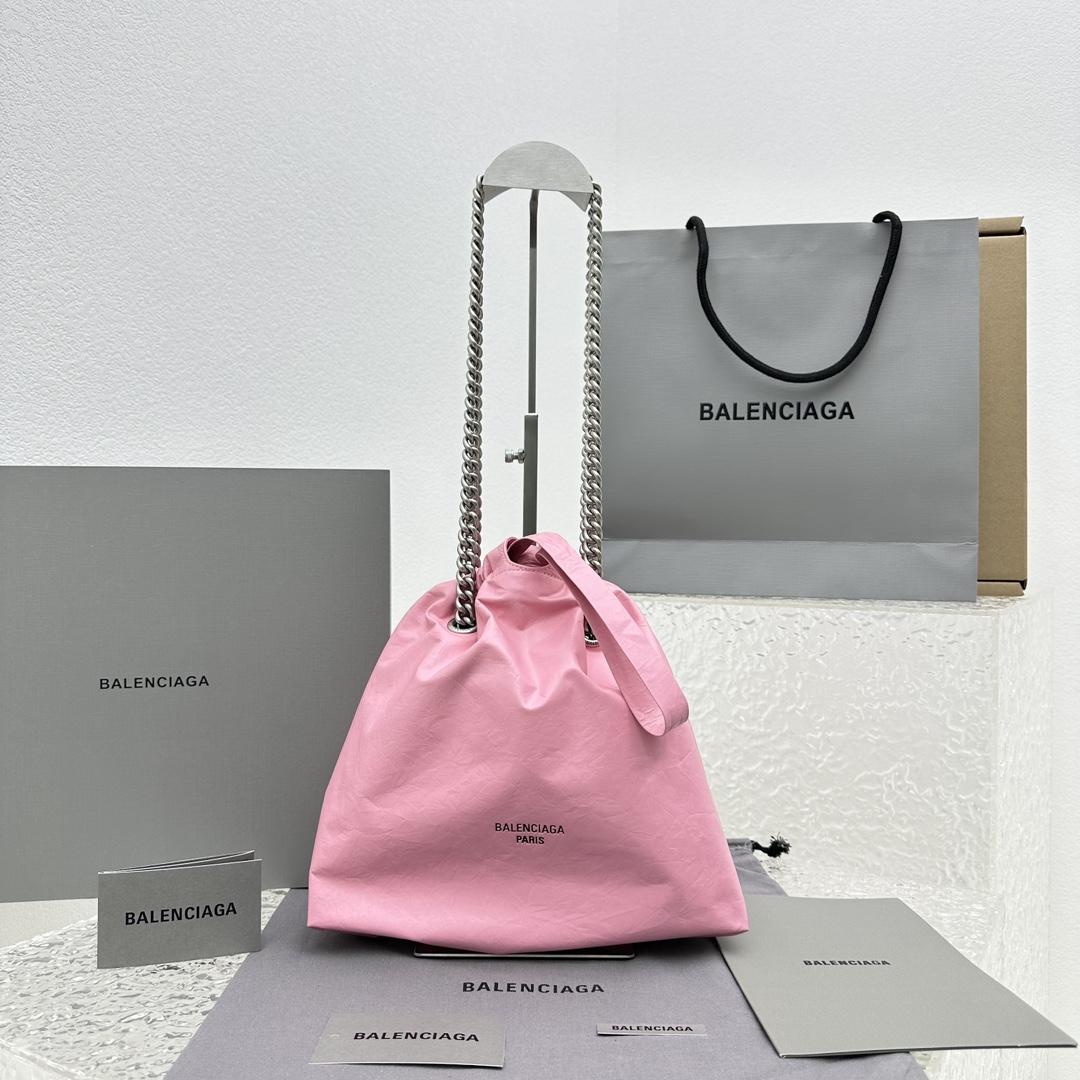 Balenciaga Crush Small Tote Bag In Pink(27X10X32CM) - DopestKickz