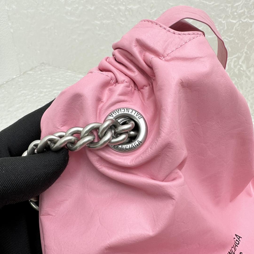 Balenciaga Crush Small Tote Bag In Pink(27X10X32CM) - DopestKickz