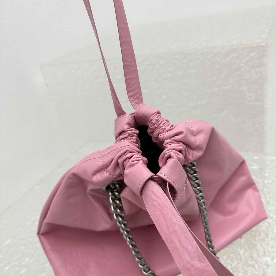 Balenciaga Crush Small Tote Bag In Pink(27X10X32CM) - DopestKickz