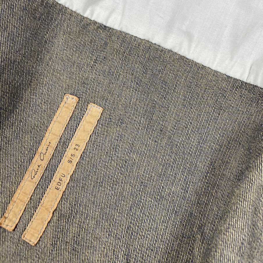 Rick Owens Cropped Denim Jacket - DopestKickz