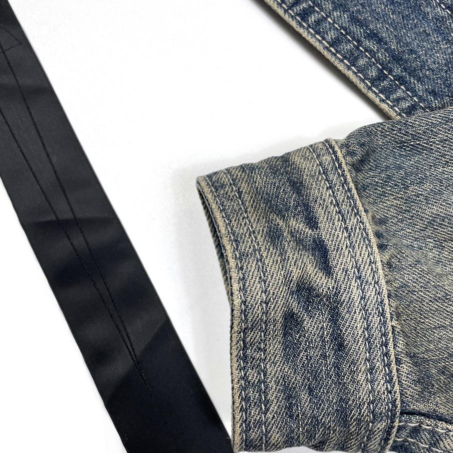 Rick Owens Cropped Denim Jacket - DopestKickz