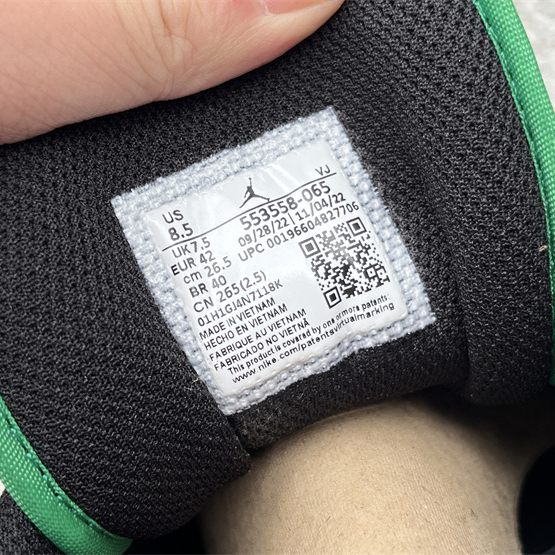 Air Jordan 1 Low “Lucky Green” Sneaker   553558-065  - DopestKickz