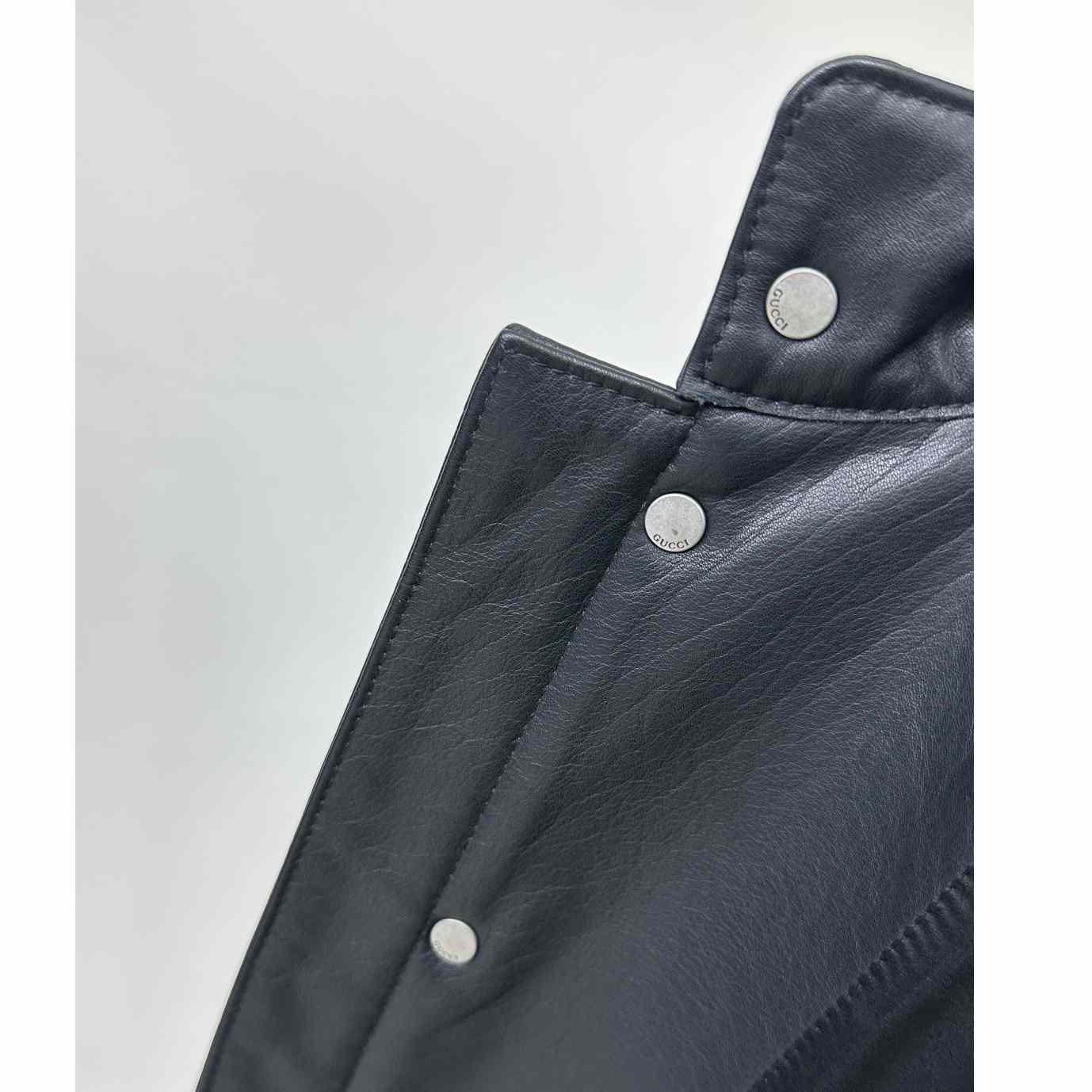 Gucci Leather Jacket With Interlocking G  - DopestKickz