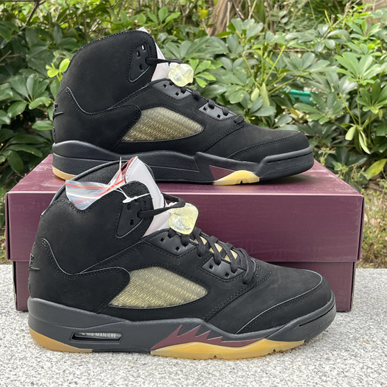 A Ma Maniére x Air Jordan 5 “Black” Sneakers     FD1330-001  - DopestKickz