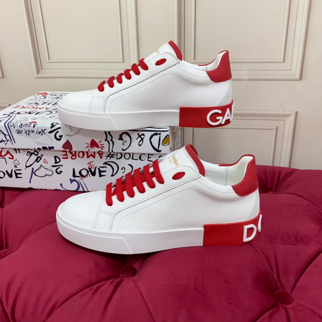 Dolce & Gabbana Calfskin Portofino Sneakers - DopestKickz