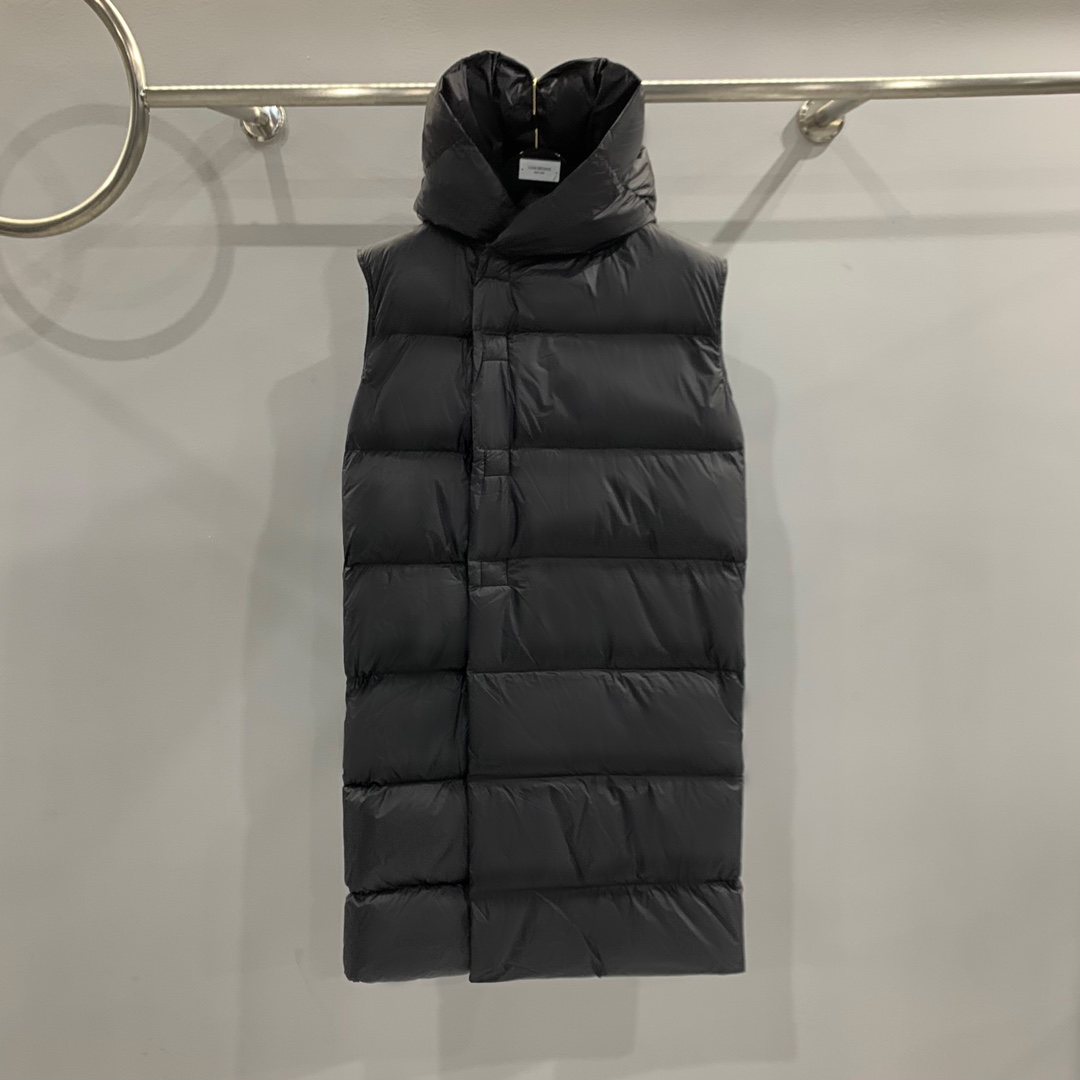 Rick Owens Black Padded Down Vest - DopestKickz