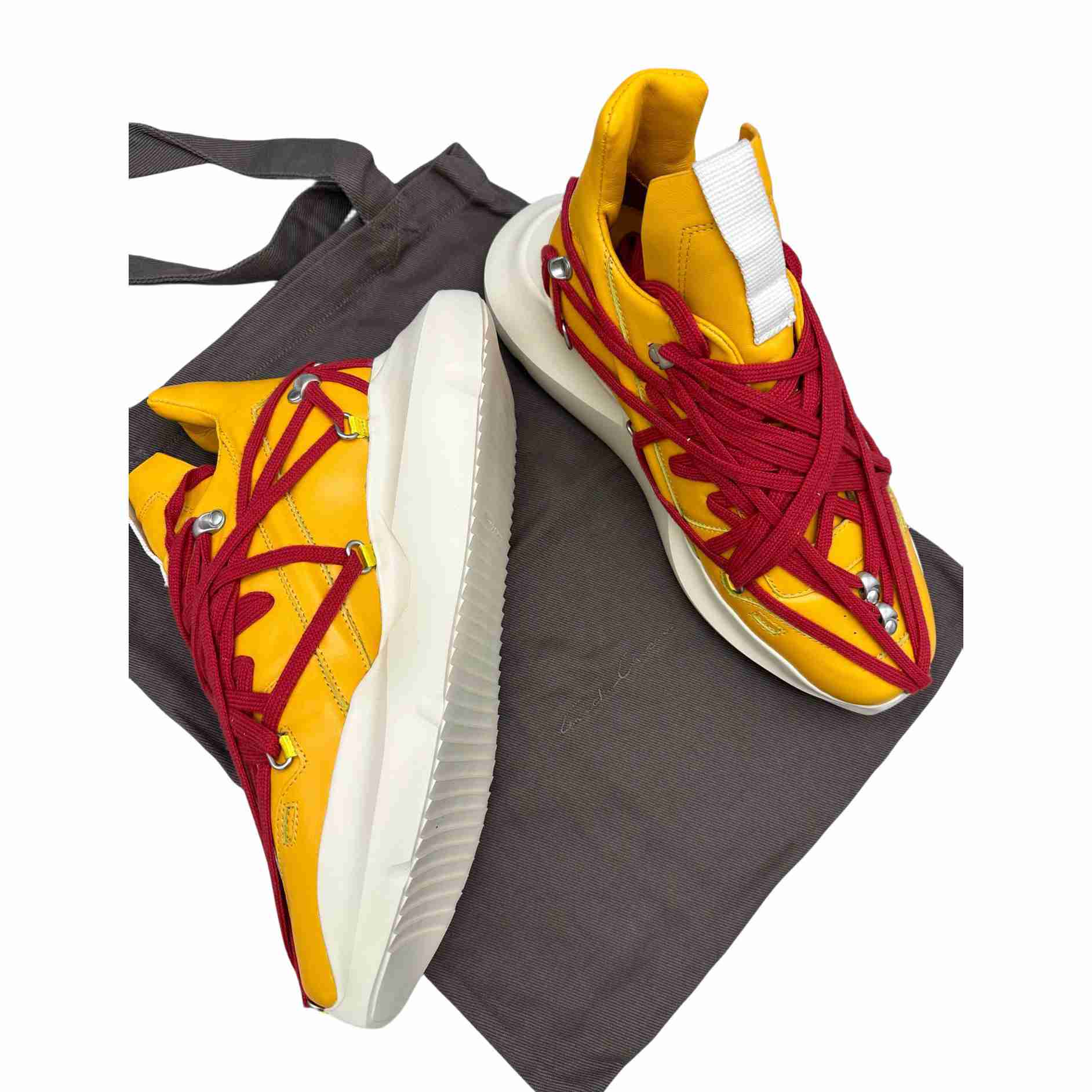 Rick Owens Geth Chunky High-top Sneakers - DopestKickz