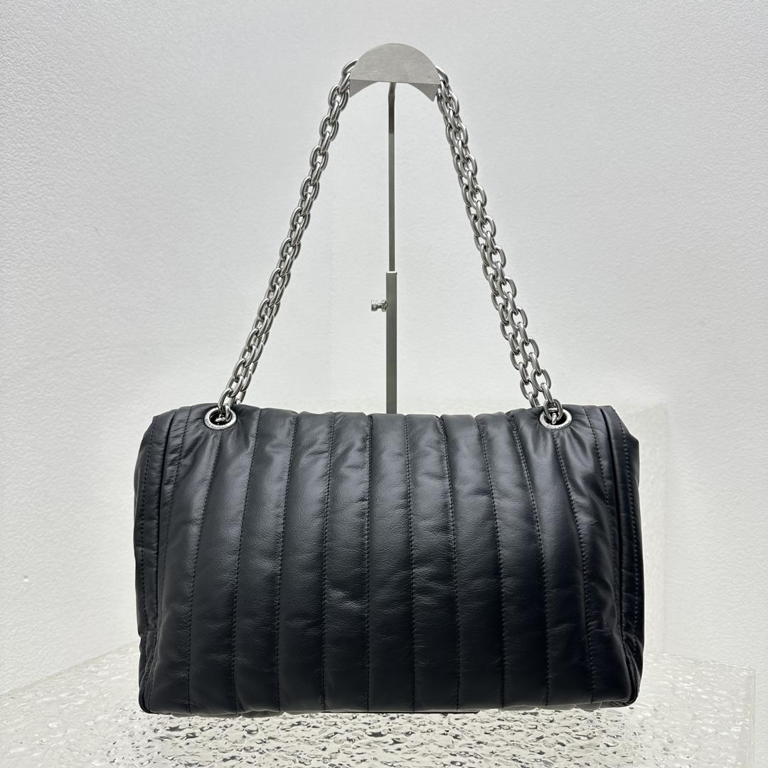 Balenciaga Monaco Large Chain Bag In Black (43.5x32x13cm) - DopestKickz
